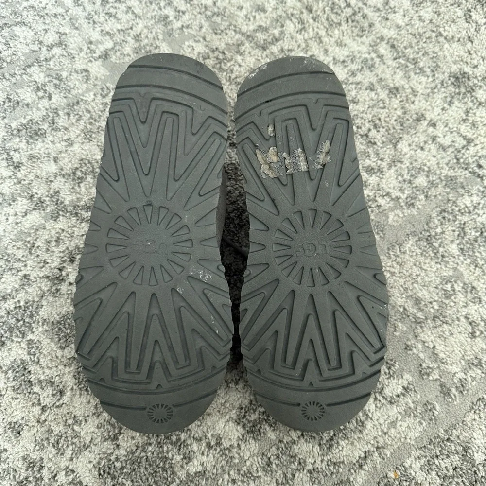 UGG Men's Neumel Chukka Boots‎ Gray Charcoal Suede Fur Lined Lace Up Size 9